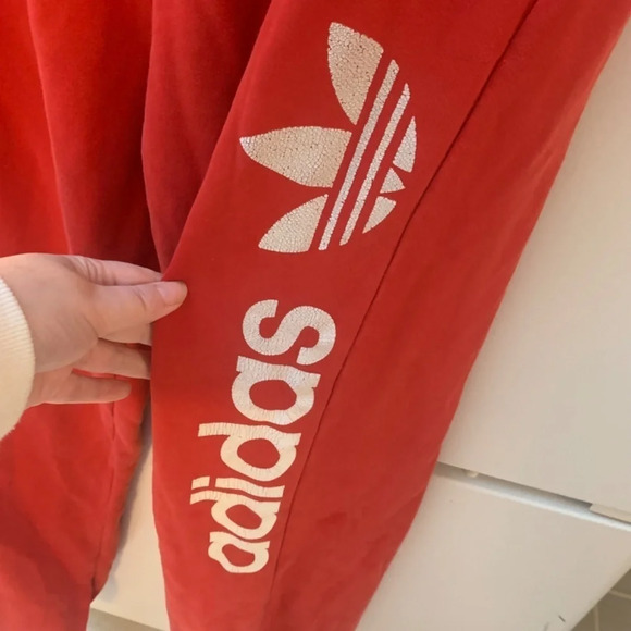 Vintage Adidas 3 Stripes Red Sweatpants 2XL - Picture 12 of 14